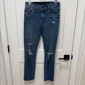 Mother Mid Rise Dazzler Ankle Fray Weekend Warrior Jeans